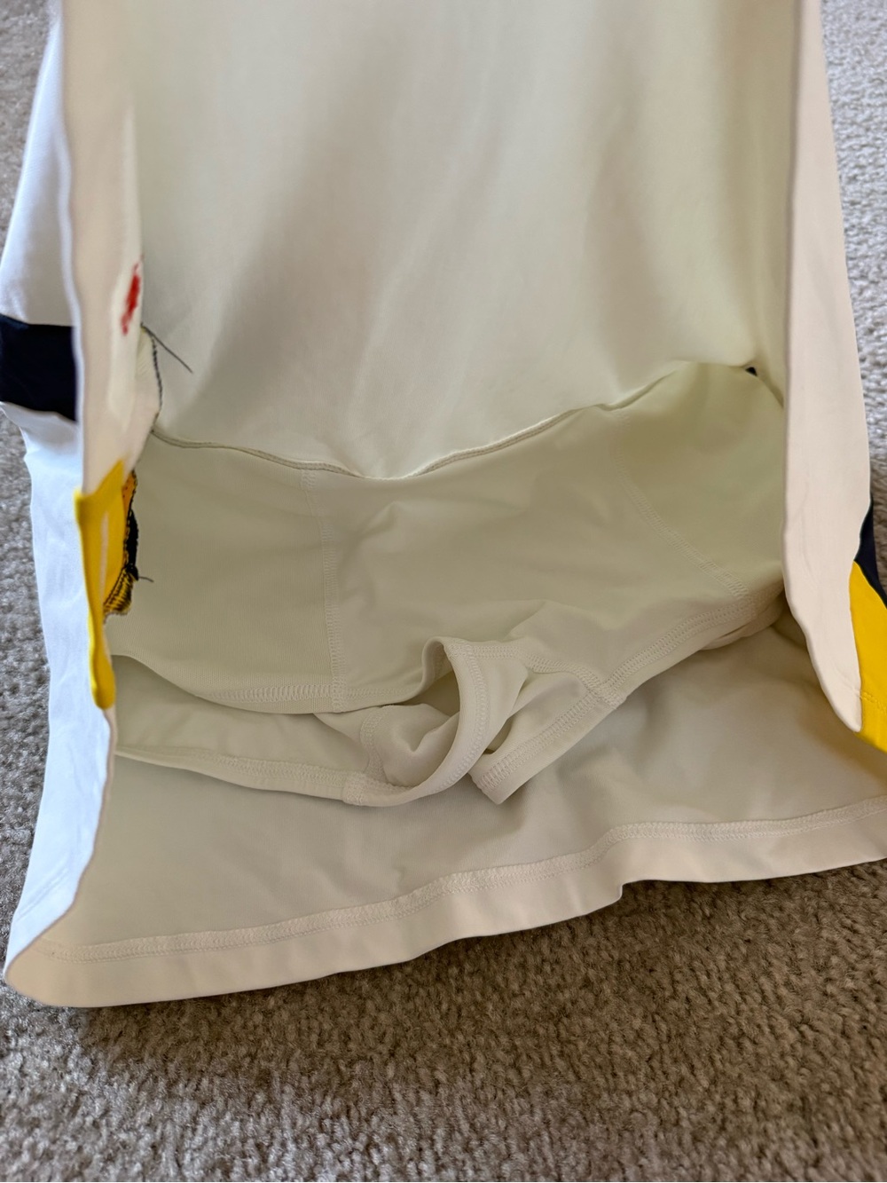 Ralph Lauren White Tennis Zip Tank & Skirt with Navy and Yellow Trim size Small - Picture 6 of 12